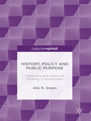 cover image of History, Policy and Public Purpose